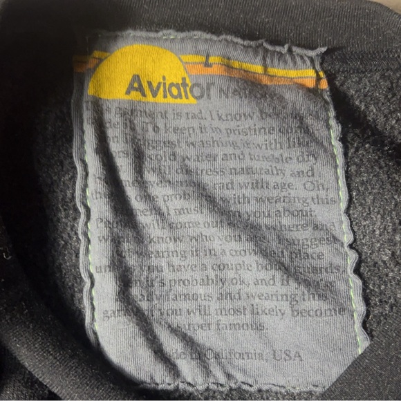 Aviator Nation L Sweatshirt Black // Tiger Stripe - Picture 4 of 5